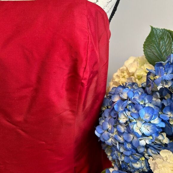 Ann Taylor Elegant Red Strapless Dress - Picture 2 of 11